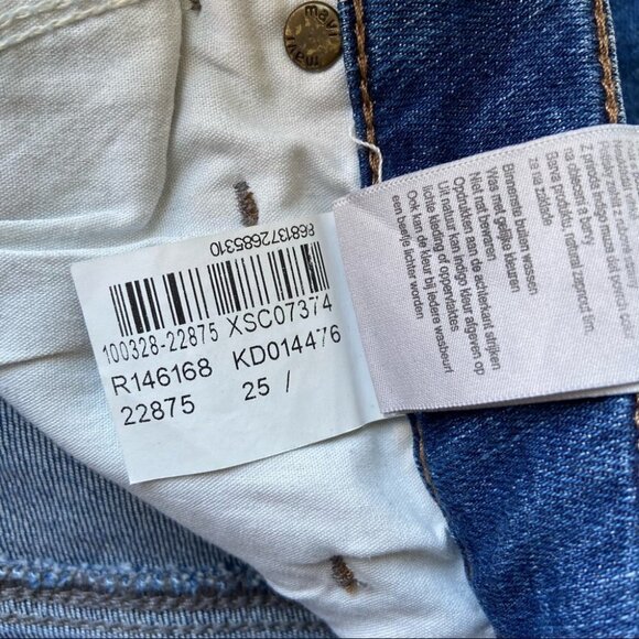 Mavi Sequins Accents Tess High Rise Super Skinny Crop Jean - Picture 12 of 12